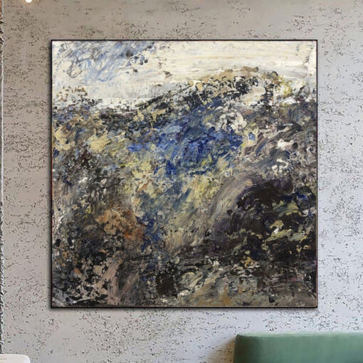 Buy Abstract Acrylic Painting Canvas Brush Stroke Art Heavy Textured Wall Art Abstract Expressionism Painting for Living Room Wall Decor | ONSET OF STORM online shopping cheap