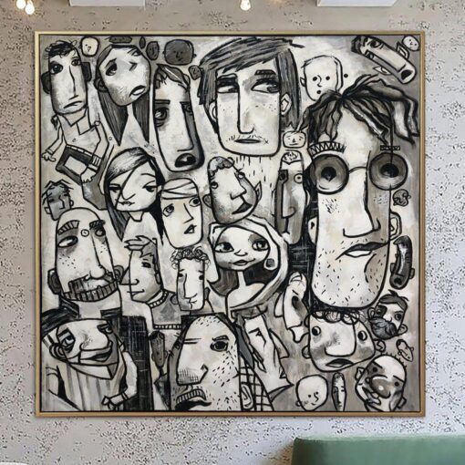Buy Abstract Acrylic Painting On Canvas Extra Large Figurative Art Abstract Wall Artwork Painting | CLOSE PEOPLE online shopping cheap