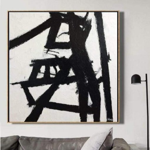 Buy Abstract Art in Black and White Franz Kline style | LIGHT & SHADOW online shopping cheap
