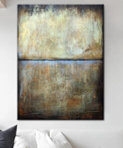 Abstract Art in Gold, Black and Blue | OVERWHELMING SUNSET