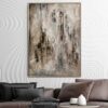 Buy Abstract Beige Painting on Canvas Original Black Wall Art Heavy Textured Artwork Modern Oil Painting Contemporary Wall Art for Living Room | STEREO FALL online shopping cheap