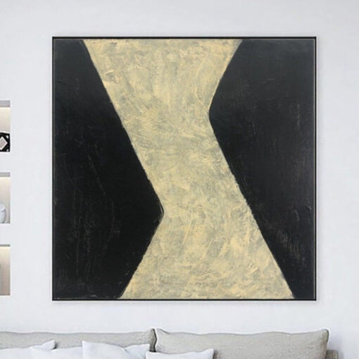 Buy Abstract Black And White Painting Canvas Beige Artwork Heavy Textured Wall Art Modern Oil Hand Painted Art for Living Room Decor | RIVERSIDE online shopping cheap