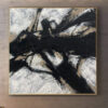 Abstract Black And White Painting on Canvas Beige Wall Art Heavy Textured Customized Painting in Size 32×32 for Aesthetic Room Decor | MOUNTAIN RIVER Abstract Black And White Painting on Canvas Beige Wall Art Heavy Textured Customized Painting in Size 32×32 for Aesthetic Room Decor | MOUNTAIN RIVER