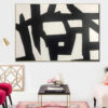 Buy Abstract Black And White Paintings On Canvas Black Lines Franz Kline style Modern Canvas Art Oil Painting Original | FAULTY SENSOR online shopping cheap