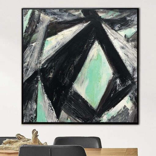 Buy Abstract Black And White Paintings On Canvas Minimalist Art Geometric Painting Modern Fine Art Textured Wall Art | DARK PORTAL online shopping cheap