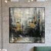 Buy Abstract Black Art Expressionist Paintings On Canvas Oil Painting Modern Wall Art Gold Leaf Fine Art Hand Painted Art | SCOTOPIC VISION online shopping cheap