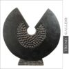 Buy Abstract Black Disc Original Wood Sculpture Round Textured Table Figurine for Home Decor | FETTER 14"x14" online shopping cheap