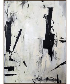 Abstract Black White Wall Art Painting Large Abstract Painting On Canvas | POTENTIAL