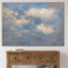 Abstract Blue Painting on Canvas Original Clouds Artwork Blue Sky Wall Art Modern Oil Painting Neutral Artwork for Indie Room Decor | BLUE SKY Abstract Blue Painting on Canvas Original Clouds Artwork Blue Sky Wall Art Modern Oil Painting Neutral Artwork for Indie Room Decor | BLUE SKY