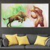 Buy Abstract Bull vs Bear Painting On Canvas Wall Street Art Stock Exchange Wall Art NYC Market Painting Office Decor Motivational Art | MODERN WARFARE online shopping cheap