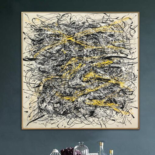 Buy Abstract Canvas Painting Black and White Abstract Painting Abstract Canvas Art Large Canvas | INTERTWINING FATE online shopping cheap