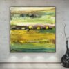 Buy Abstract Colorful Painting Bright Yellow Wall Art Vivid Color Painting on Canvas Light Green Painting Wall Hanging Decor | BRIGHT FIELD online shopping cheap