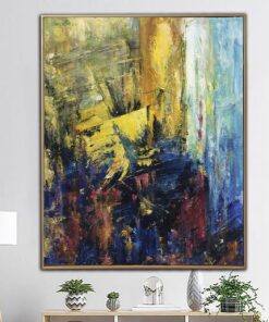 Abstract Colorful Painting Canvas Knife Palette Artwork Modern Landscape Wall Art Contemporary Art Luxury Painting | SPRING IS COMING