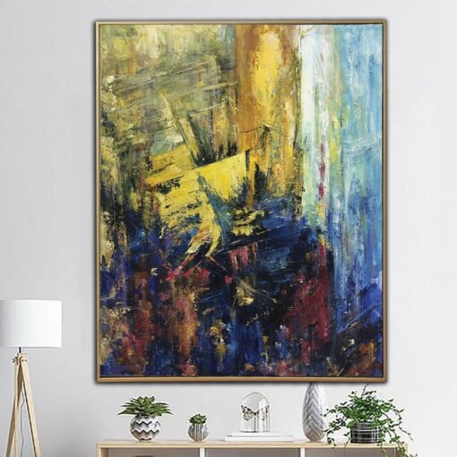 Buy Abstract Colorful Painting Canvas Knife Palette Artwork Modern Landscape Wall Art Contemporary Art Luxury Painting | SPRING IS COMING online shopping cheap