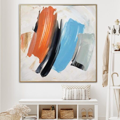 Buy Abstract Colorful Painting Canvas Minimalist Wall Art Abstract Expressionism Art Wall Hanging Art Brush Strokes Painting | LINES OF ACTION online shopping cheap
