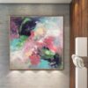 Buy Abstract Colorful Painting Canvas Vibrant Wall Art Abstract Shapes Artwork Pink Wall Art Bright Pattern Art Contemporary Painting | NIGHT DREAM online shopping cheap