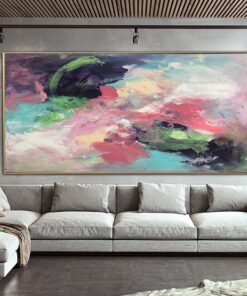 Abstract Colorful Painting Canvas Vivid Wall Art Heavy Textured Painting Multicolored Artwork Contemporary Art Luxury Painting | NIGHT DREAM