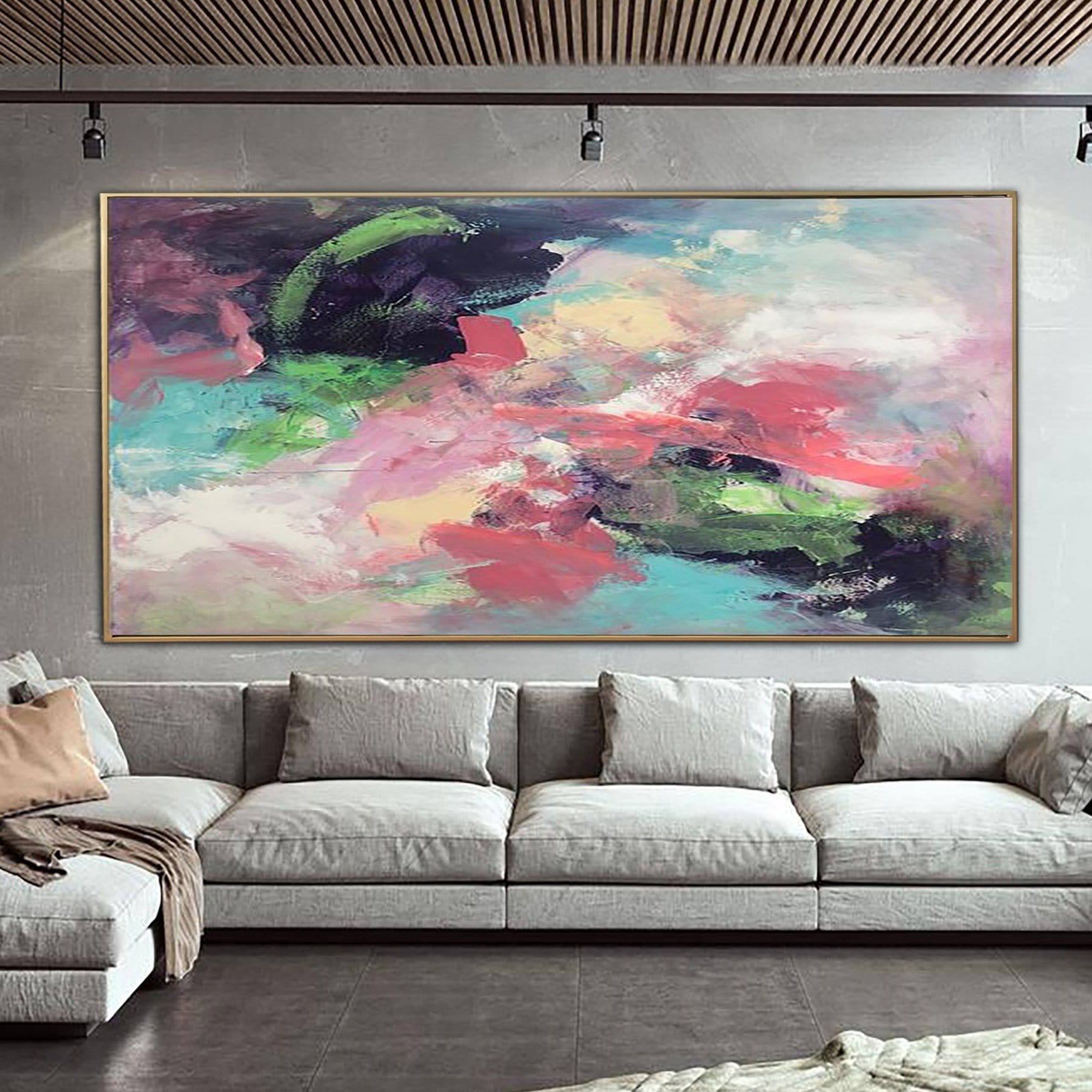Buy Abstract Colorful Painting Canvas Vivid Wall Art Heavy Textured Painting Multicolored Artwork Contemporary Art Luxury Painting | NIGHT DREAM online shopping cheap