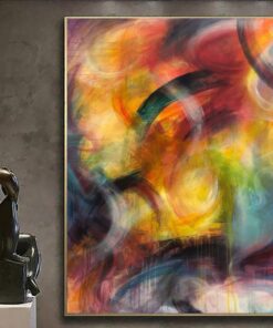 Abstract Colorful Painting Modern Canvas Wall Art Colorful Artwork Acrylic Painting Abstract Oil Painting Modern Fine Art Wall Decor | AUTUMN WALTZ