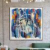 Buy Abstract Colorful Painting On Canvas In Blue