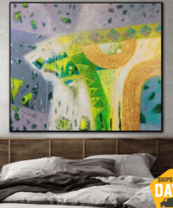 Abstract Colorful Paintings On Canvas Original Hand Painted Art Textured Painting Support Ukraine | VILLAGE ROAD 47"x55"