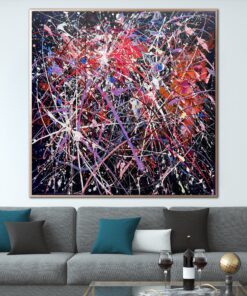 Abstract Colorful Paintings On Canvas Original Splashes Style Wall Art Modern Artwork for Room Decor | COLOR SPLASHES