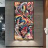 Buy Abstract Colorful Wall Art Original Hearts Painting on Canvas Vibrant Artwork Street Style Wall Art Original Fine Art | EXPRESSION OF LOVE online shopping cheap