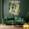 Abstract Colorful Womens Acrylic Painting Original Female Artwork Wall Hanging Decor for Bedroom | HENS PARTY 40"x30"
