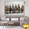 Abstract Cowboys Painting on Canvas Original Wild West Oil Painting Colorful Impasto Wall Art for Room Decor | COWBOY’S WALK 48"x64"