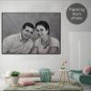 Buy Abstract Custom Paintings from Photo Modern Loving Couple Painting Original Hand Painted Art Oil Painting Wall Decor | PAINTING FROM PHOTO #23 online shopping cheap