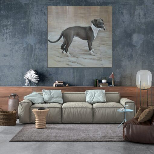 Buy Abstract Dog Wall Hanging Artwork Original Pet Paintings from Photo Textured Animal Decor for Bedroom | PAINTING FROM PHOTO #36 online shopping cheap