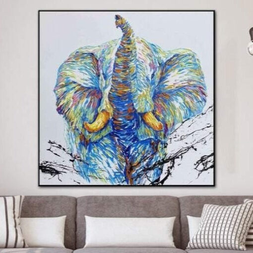 Buy Abstract Elephant Painting Animal Abstract Painting Colorful Elephant Painting Original Abstract Elephant Artwork | ELEPHANT online shopping cheap