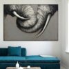 Buy Abstract Elephants Paintings On Canvas Monochrome Art Modern Oil Painting Elephants Trunks Wall Art Animal Painting Original Wall Decor | ELEPHANTS ROMANTIC online shopping cheap