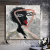 Buy Abstract Face Painting Female Face Art Abstract Face Art Grey Canvas Wall Art Oil Painting on Canvas Modern Face Art | TWO FACES online shopping cheap