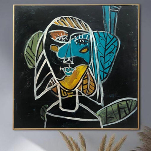 Buy Abstract Face Painting Figurative Art Picasso Style Painting Black Canvas Art Abstract Woman Surreal Painting Textured Painting | PARALLEL REALITY online shopping cheap