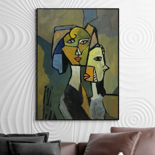Buy Abstract Faces Painting Picasso Style Paintings on Canvas Cubism Wall Art Modern Figurative Painting Textured Hand Painted Artwork | INNER CIRCLE online shopping cheap