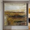 Buy Abstract Field Painting Original Landscape Painting Brown Painting On Canvas Modern Wall Art | GOLDEN FIELD online shopping cheap
