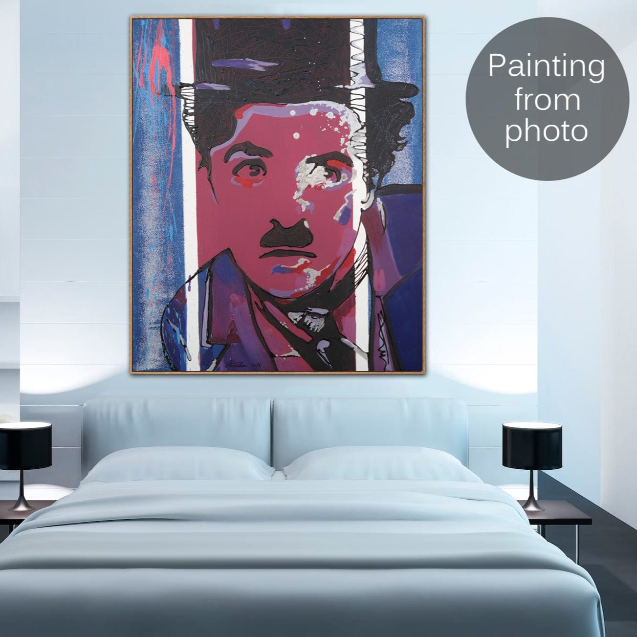 Buy Abstract Figurative Paintings From Photo Custom Colorful Human Portrait On Canvas Modern Oil Wall Decor | PAINTING FROM PHOTO #2 online shopping cheap