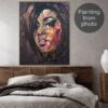 Buy Abstract Figurative Paintings From Photo Custom Woman Fine Art Modern Portrait On Canvas Wall Decor | PAINTING FROM PHOTO #3 online shopping cheap