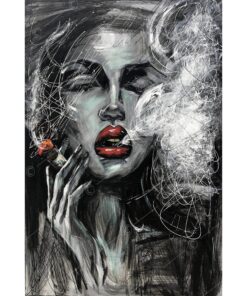 Abstract Figurative Print Digital Download File Wall Art Ukraine Sellers Printable Digital Art Ukraine Shops Smoking Woman Wall Art | DIGITAL FILE #41