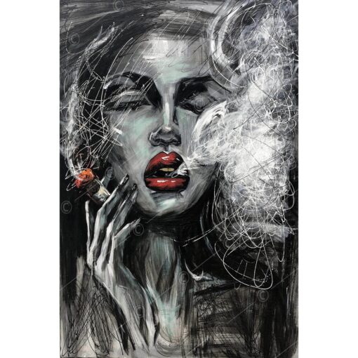 Buy Abstract Figurative Print Digital Download File Wall Art Ukraine Sellers Printable Digital Art Ukraine Shops Smoking Woman Wall Art | DIGITAL FILE #41 online shopping cheap