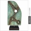 Buy Abstract Figurative Wood Table Figurine Green Modern Sculpture Creative Table Figurine Desktop Art | BIFURCATION 22.5"x10.6" online shopping cheap