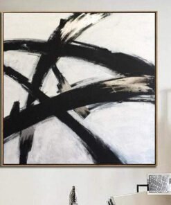 Abstract Franz Kline style Painting in Black and White | BLACK GLARE