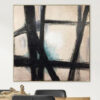 Buy Abstract Geometric Artwork Oil Canvas Painting Franz Kline style Black and White Canvas Decor Original Geometric Art Fine Art Living Room Decor | PRIMACY online shopping cheap