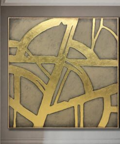 Abstract Gold Leaf Painting Abstract Acrylic Paintings On Canvas Contemporary Art | GOLDEN GATE