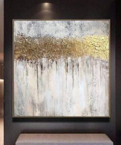 Abstract Gold Leaf Painting Acrylic Paintings On Canvas | RADIANCE