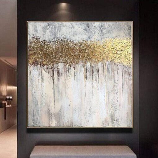 Buy Abstract Gold Leaf Painting Acrylic Paintings On Canvas | RADIANCE online shopping cheap