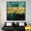 Abstract Green Painting Canvas Emerald Oil Painting Gold Wall Art Modern Artwork Luxury Painting For Living Room Wall Decor | GREEN ENVIRONMENT 32"x32" Abstract Green Painting Canvas Emerald Oil Painting Gold Wall Art Modern Artwork Luxury Painting For Living Room Wall Decor | GREEN ENVIRONMENT 32"x32"
