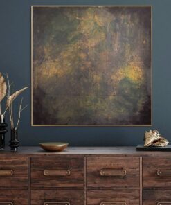 Abstract Green Painting On Canvas Colorful Modern Gold Texture Artwork Wall Art Oil Painting Decor | FOREST SPIRIT