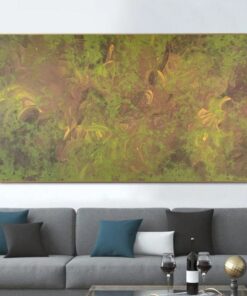 Abstract Green Painting On Canvas Original Swamp Colorful Modern Texture Brown Artwork Forest Unique Minimalist Art Handmade Painting | FOREST SWAMP